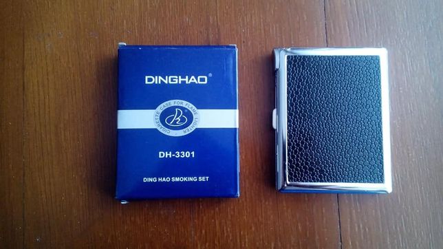 Портсигар с зажигалкой, кожа DH3301 XT3101 DINGHAO