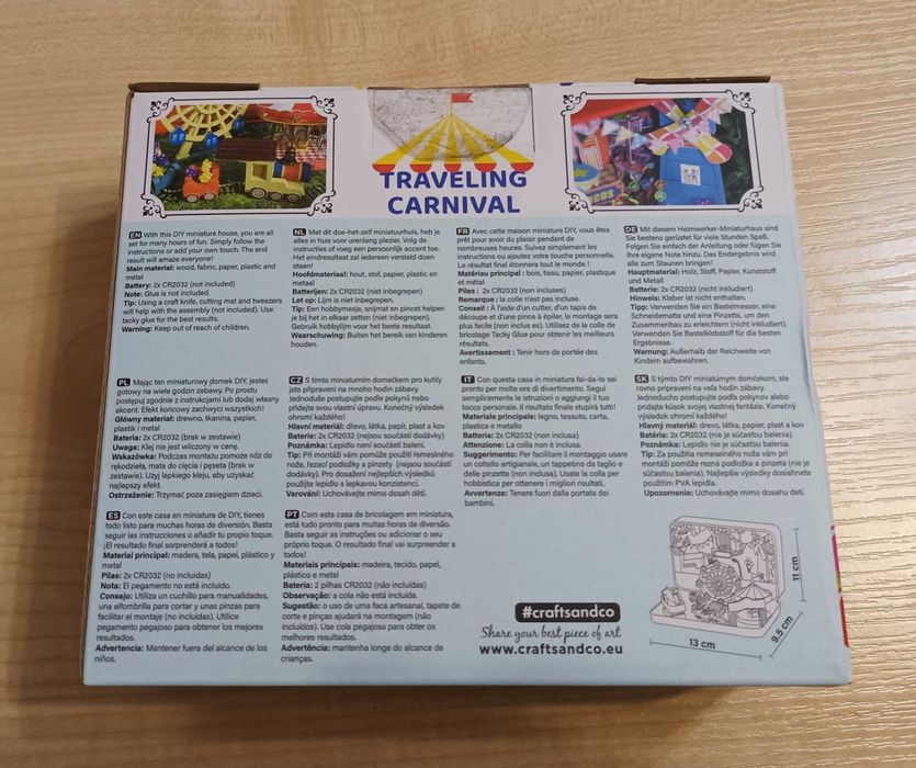 Mini zestaw kreatywny miniaturowy pokój w puszce Lunapark DIY Circus