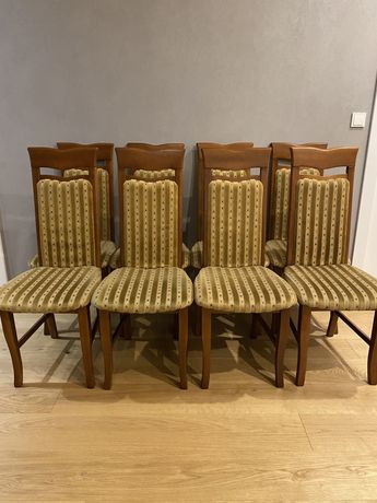 Krzesła drewniane tapicerowane 8 sztuk