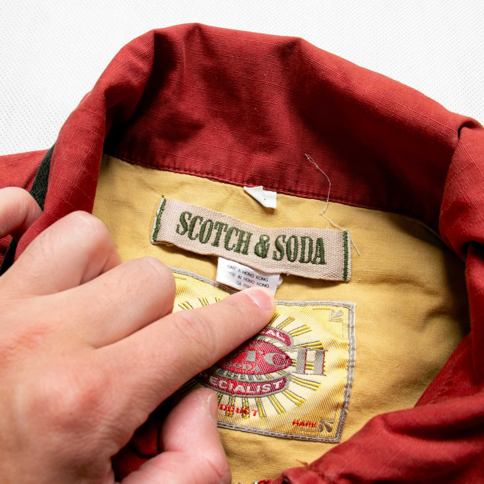 Scotch & Soda vintage kurtka przez głowę z kołnierzem L rdzawy polo