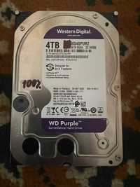 Жесткий диск для пк HDD 3.5 sata3 WD Purple 4tb 4000gb Как новый