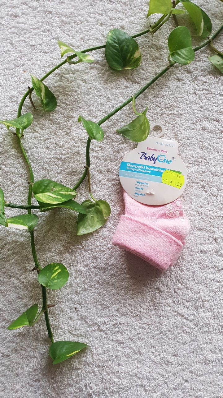 BabyOno skarpety 0-6m skarpetki dla niemowląt getry legginsy śpiochy