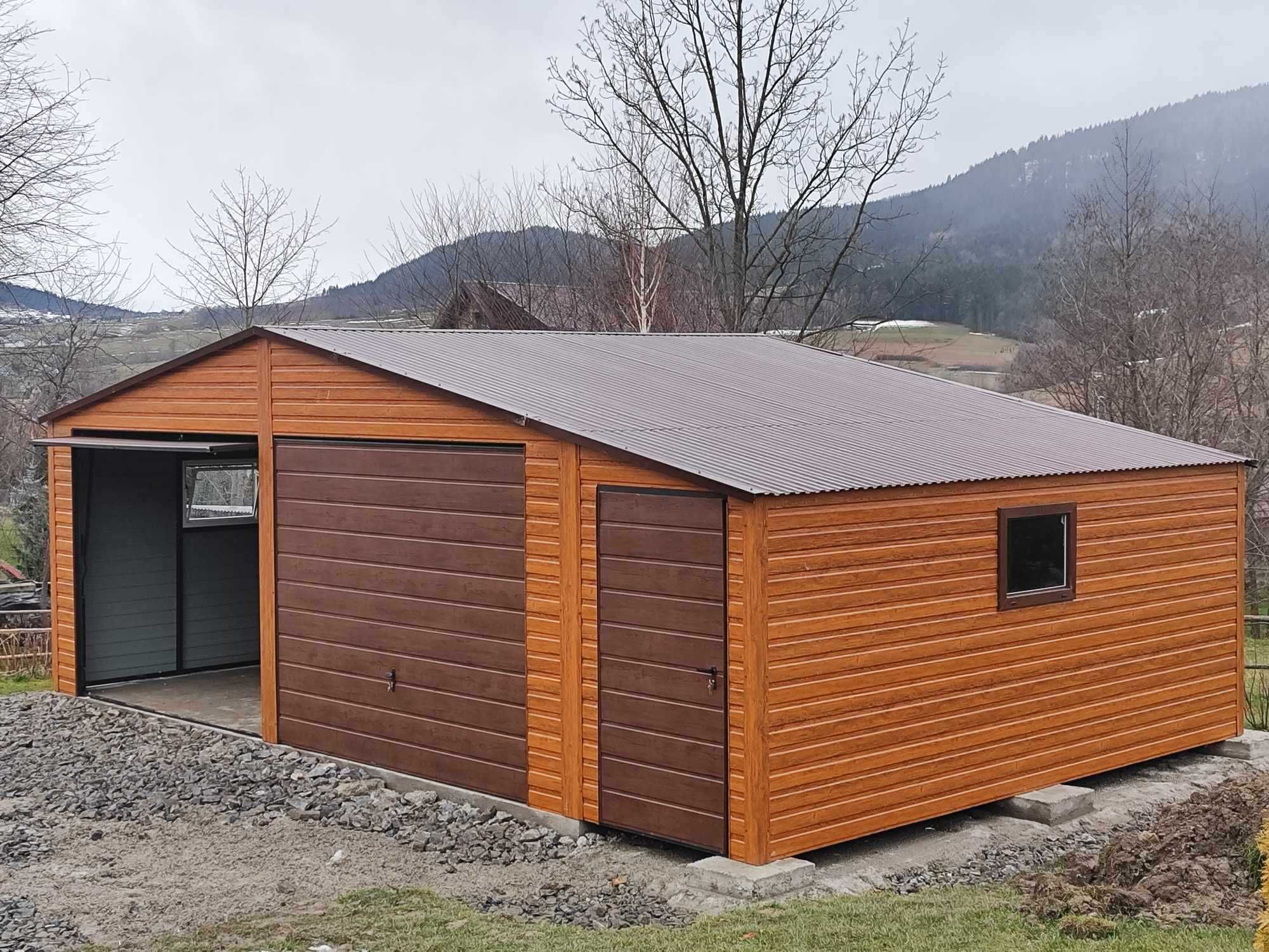 garaż blaszany drewnopodobny 8,5x6, 6x6, 4x6, wiaty, hale