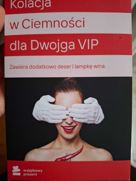 Voucher Wyjątkowy Prezent o wartości 350 zł / Kolacja w ciemności