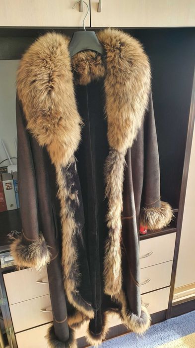 Шуба, дублянка, дубленка, плащ. Оригінал