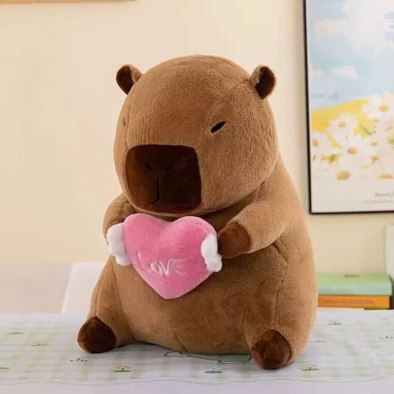 Мягкая игрушка Капибара с сердечком, 60 см