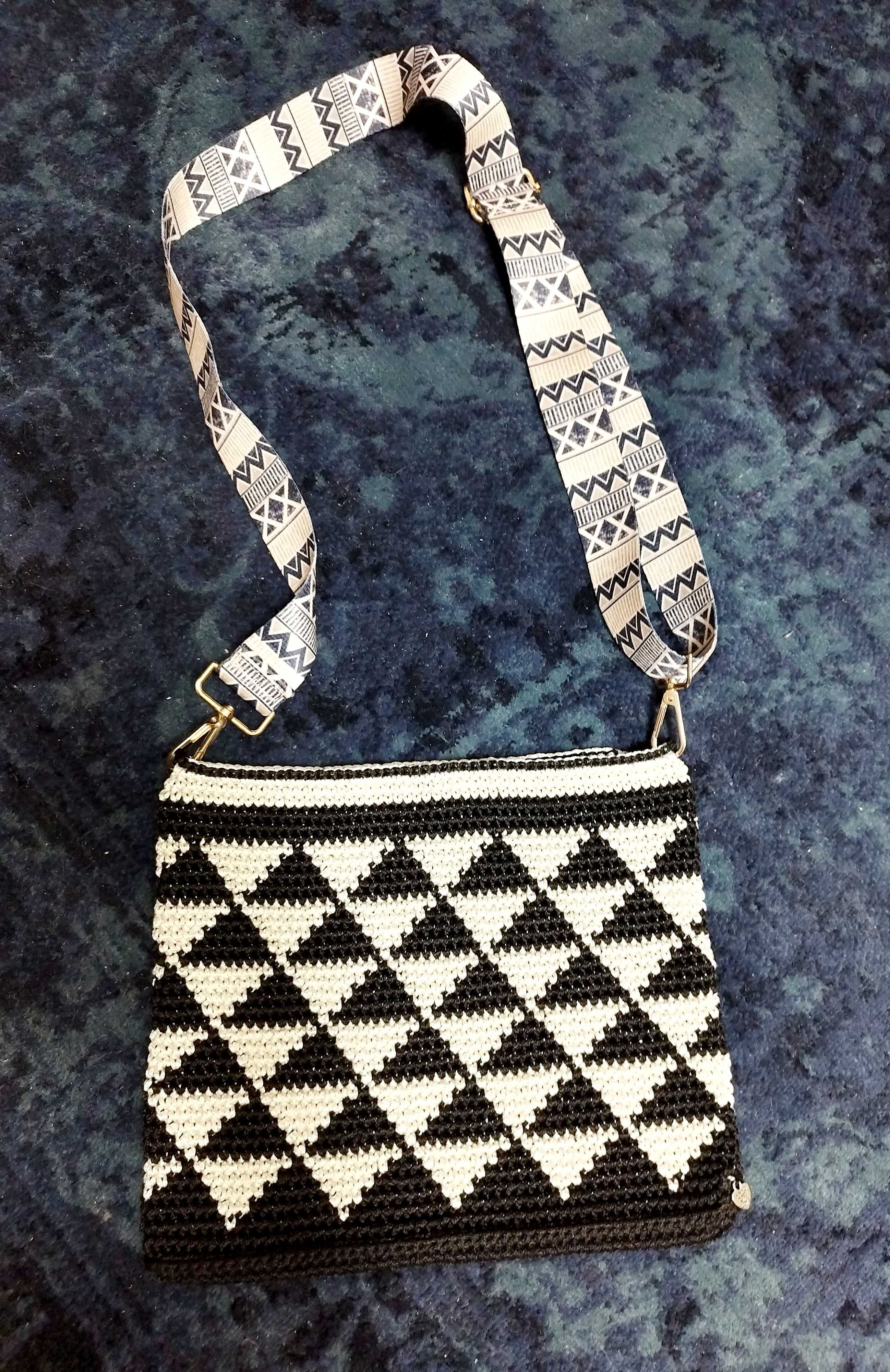 Torba w stylu retro Geometria, torba na ramię, torba listonosza