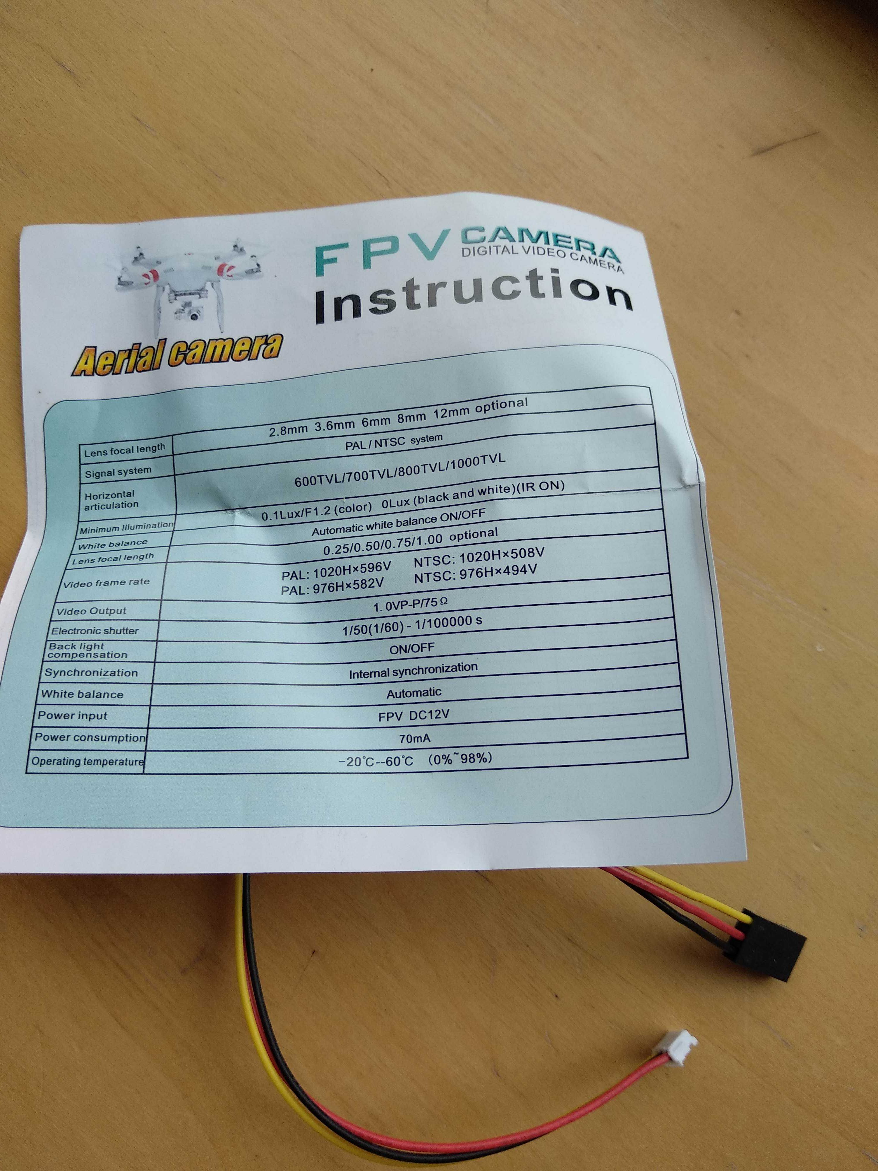 Camera fpv segurança Sinal video  Nova  12v