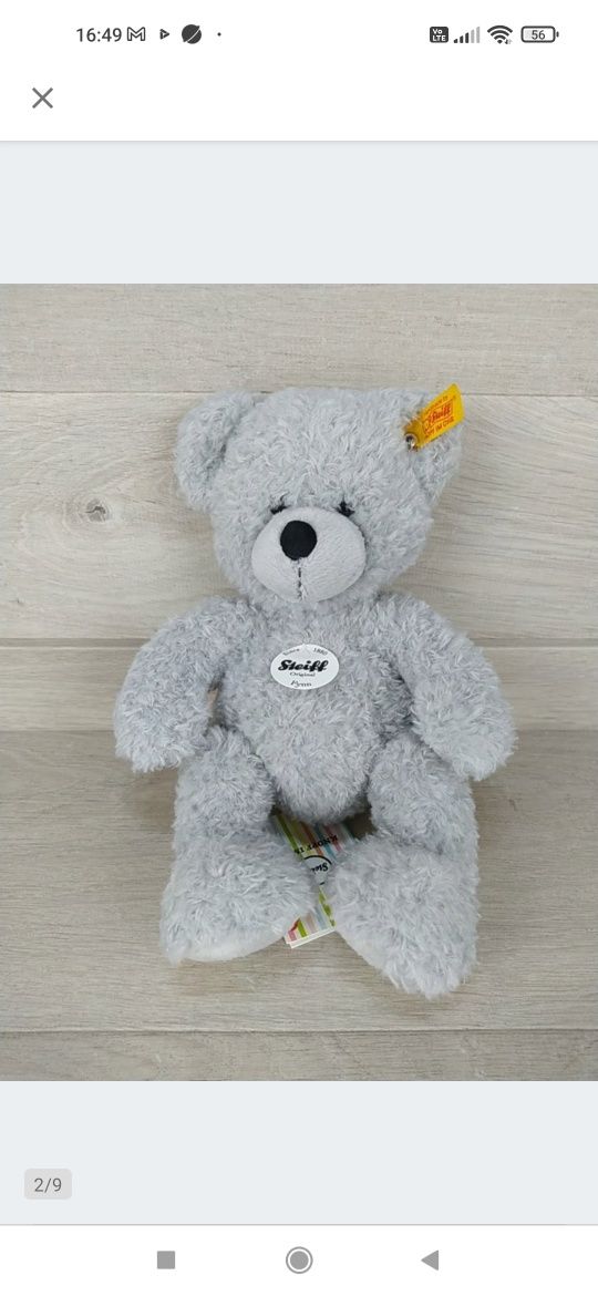 Steiff Fynn Teddy bear Miś Pluszak Szary 28 cm

Nowy, powystawowy.

Pi