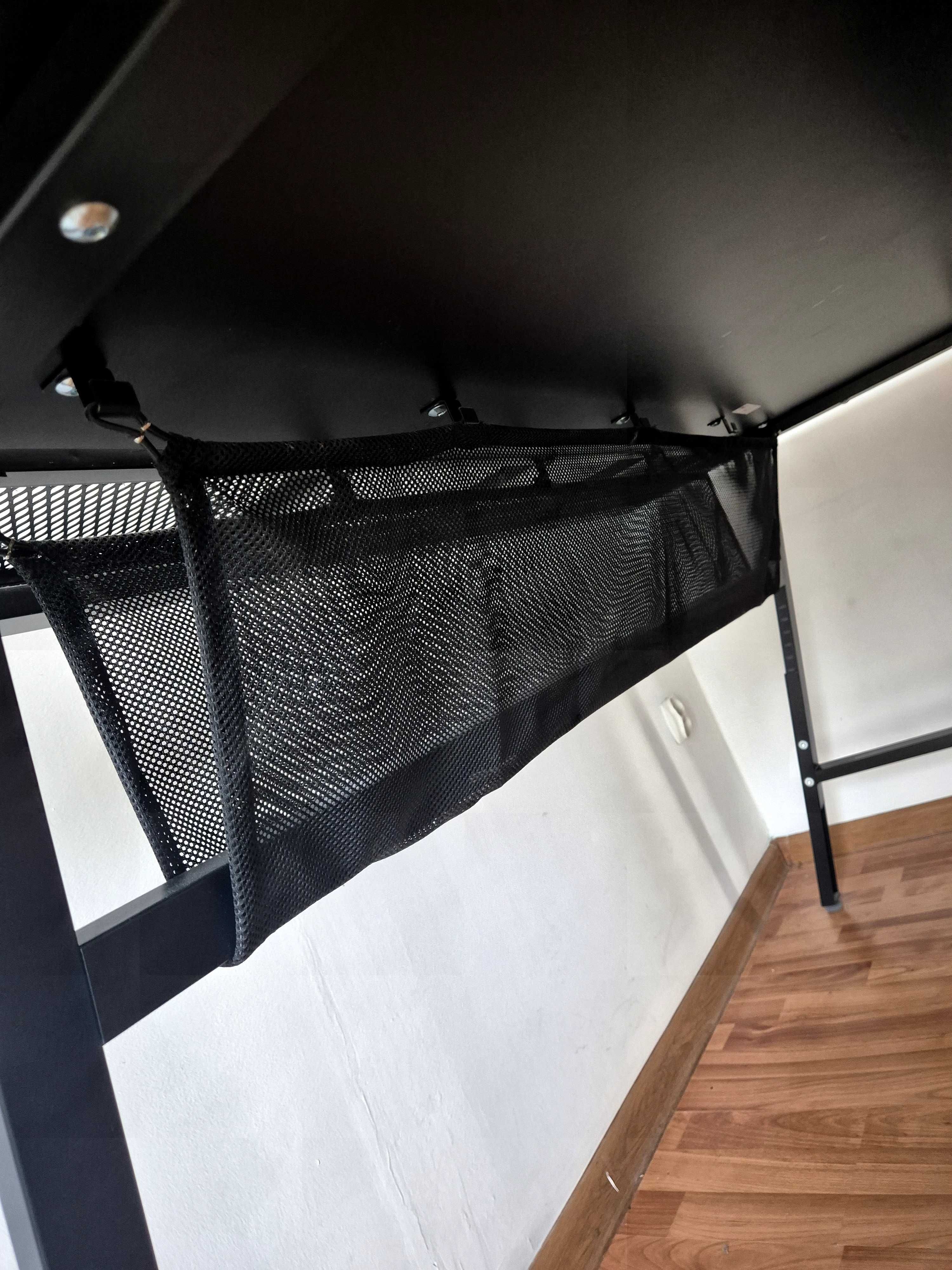 Biurko gamingowe czarne + krzesło IKEA