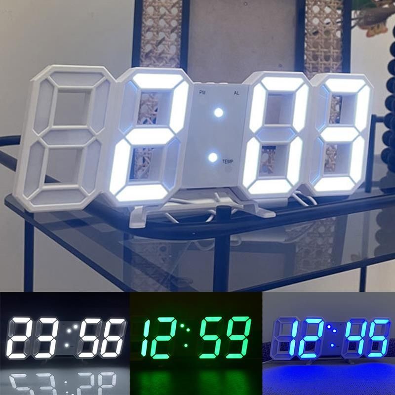 Led годинник 3d часы настінні