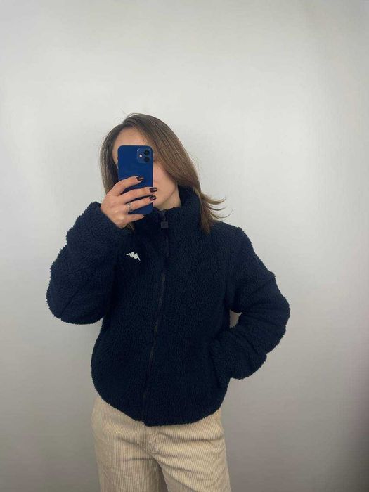 Жіноча утеплена тедді куртка kappa teddy