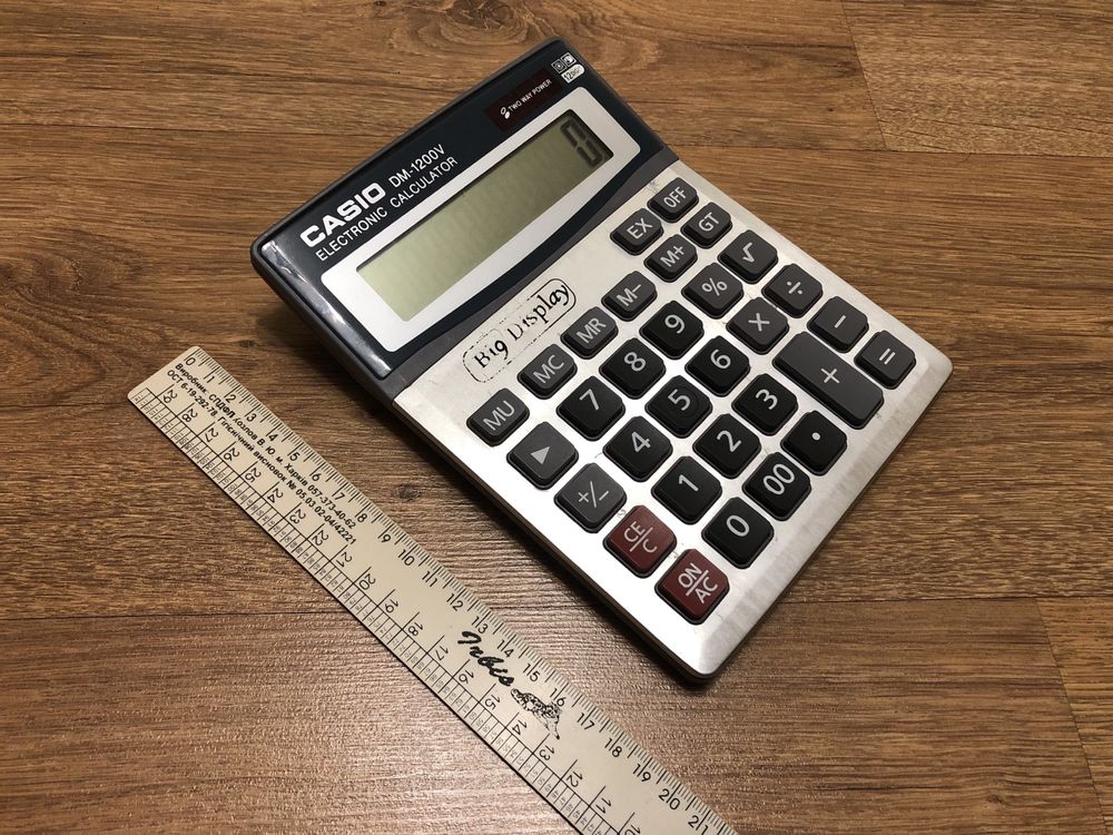 Калькулятор Casio DM-1200v рабочий большой