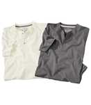 2 X Koszulka M męska T-shirt zestaw bawełniany S0031  ATLAS FOR MEN