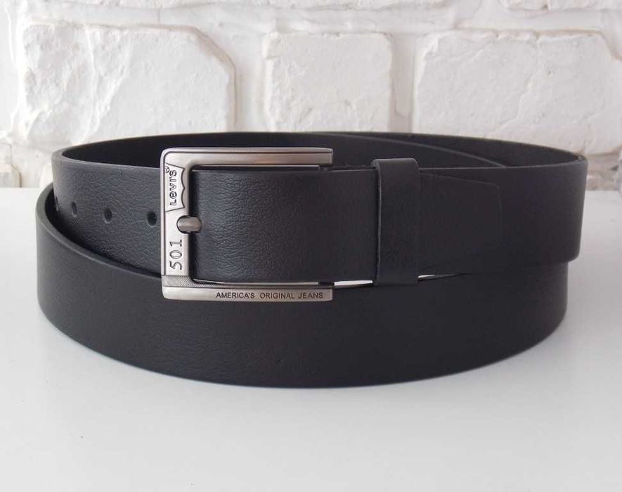 Мужской кожаный ремень Levis 501 / шкіряний пояс чоловічий для джинс