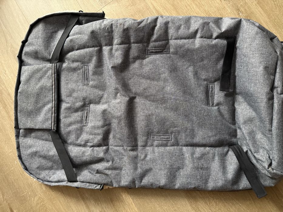 Зимовий конверт на овчині в коляску Z&D New (Лен Сірий)