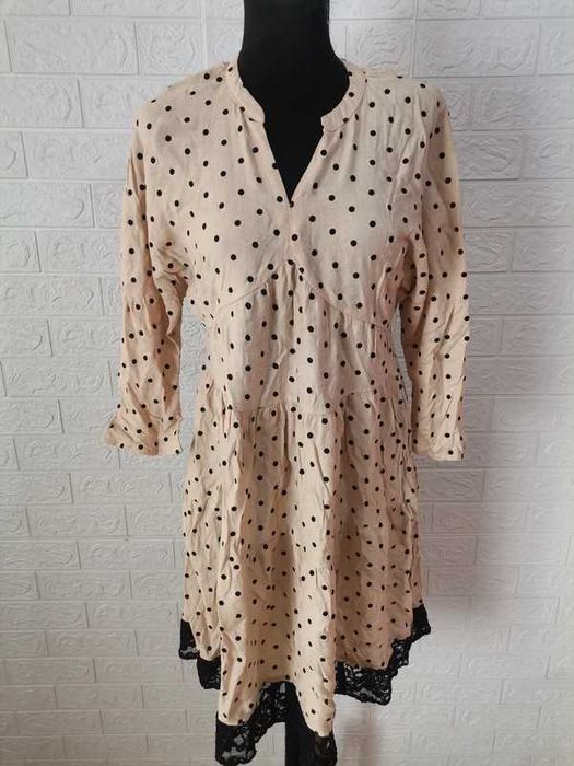 Sukienka śliczna w groszki stan idealny rozmiar M cena 1 5zł