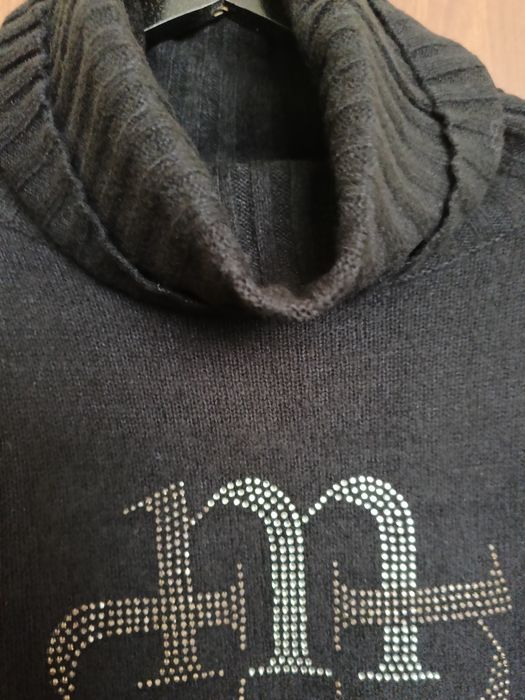 Sweter z golfem, Monnari XXL, CZARNY