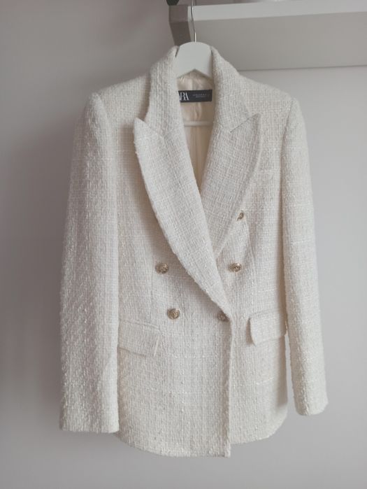 Marynarka Zara XS 34 Tweed Boucle Stan nowy