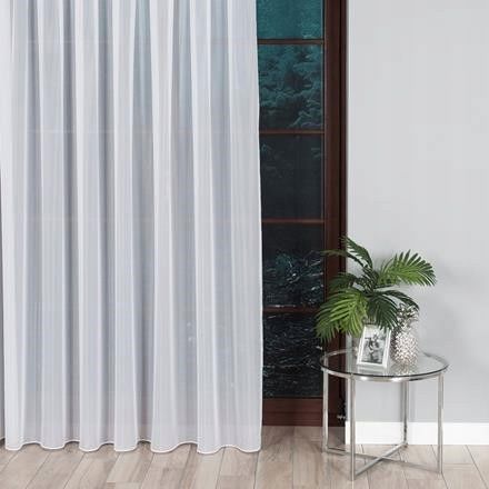 Firana gotowa z woalu z ołowianką wys. 185x450 cm WZO