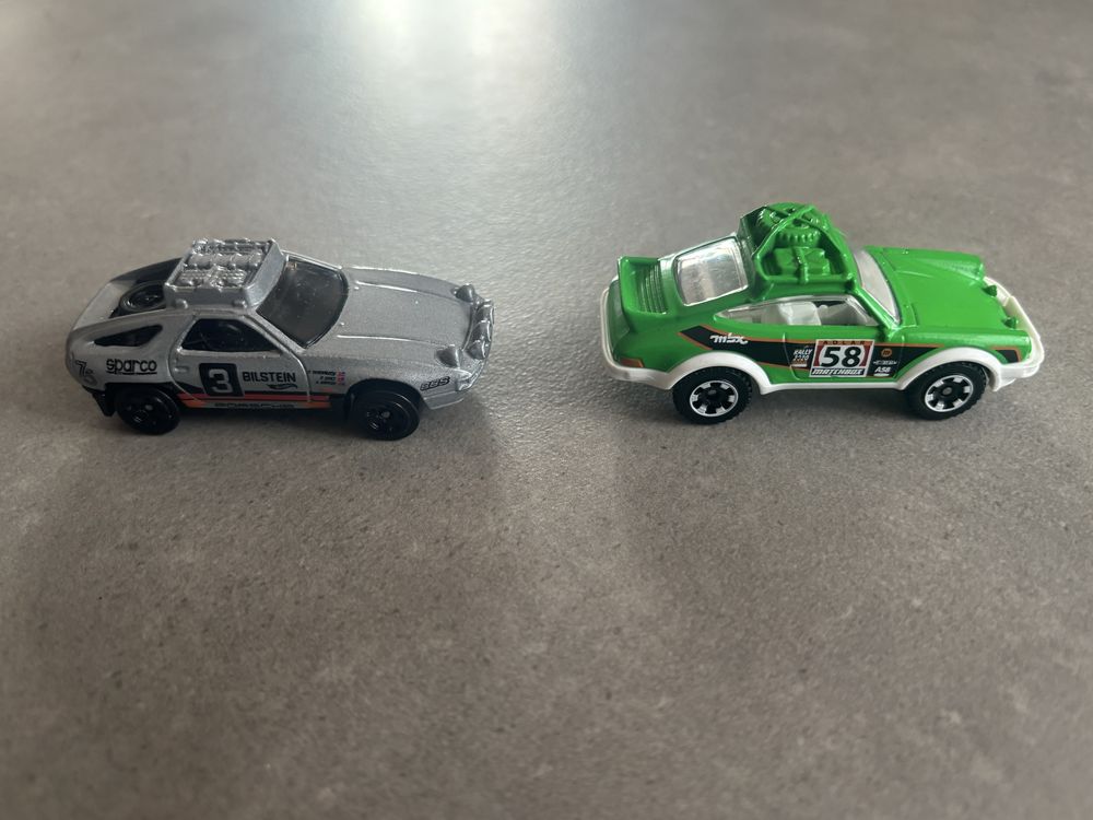 Resoraki Matchbox Hot Wheels 2X Porsche 911 Rally i 928 Safari rajdowe