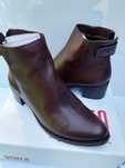 Buty SIMEN botki skórzane brązowe półbuty 40