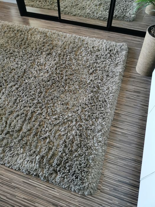 Dywan beż/szary długi włos GASER Ikea 240x170 cm
