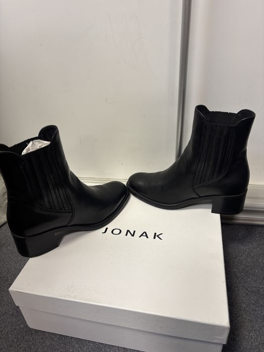 Jonak skórzane botki skóra naturalna sztyblety