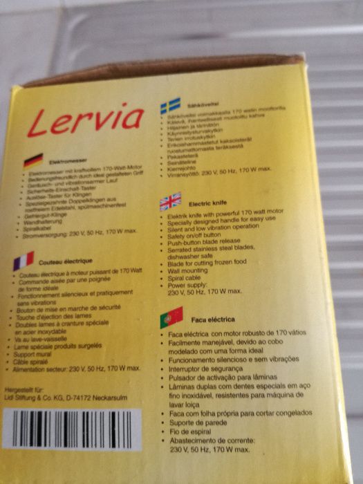 Faca Eléctrica da Lérvia + 2 Bases para Tachos