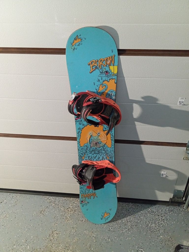 Deska snowboardowa Burton chopper 130 wiązania snowboardowe komplet