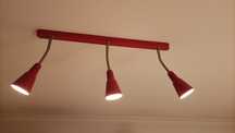 Projetor de teto 3 focos vermelho