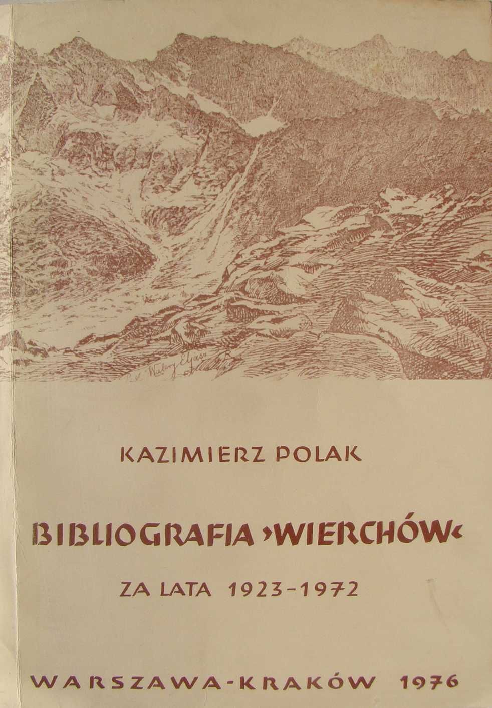 Bibliografia "Wierchów" za lata 1923 do 1972