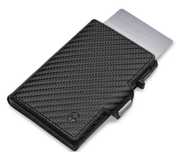 Portfel etui na karty  męski czarny mini