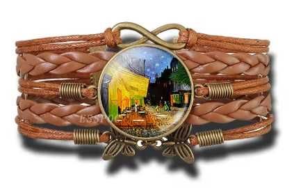 Van Gogh. Taras z kwiatami. Urocza bransoletka.