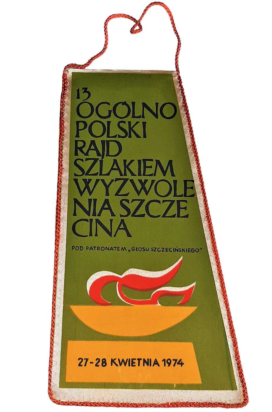 Proporczyk 13 Rajd Wyzwolenia Szczecin Głos Szczeciński