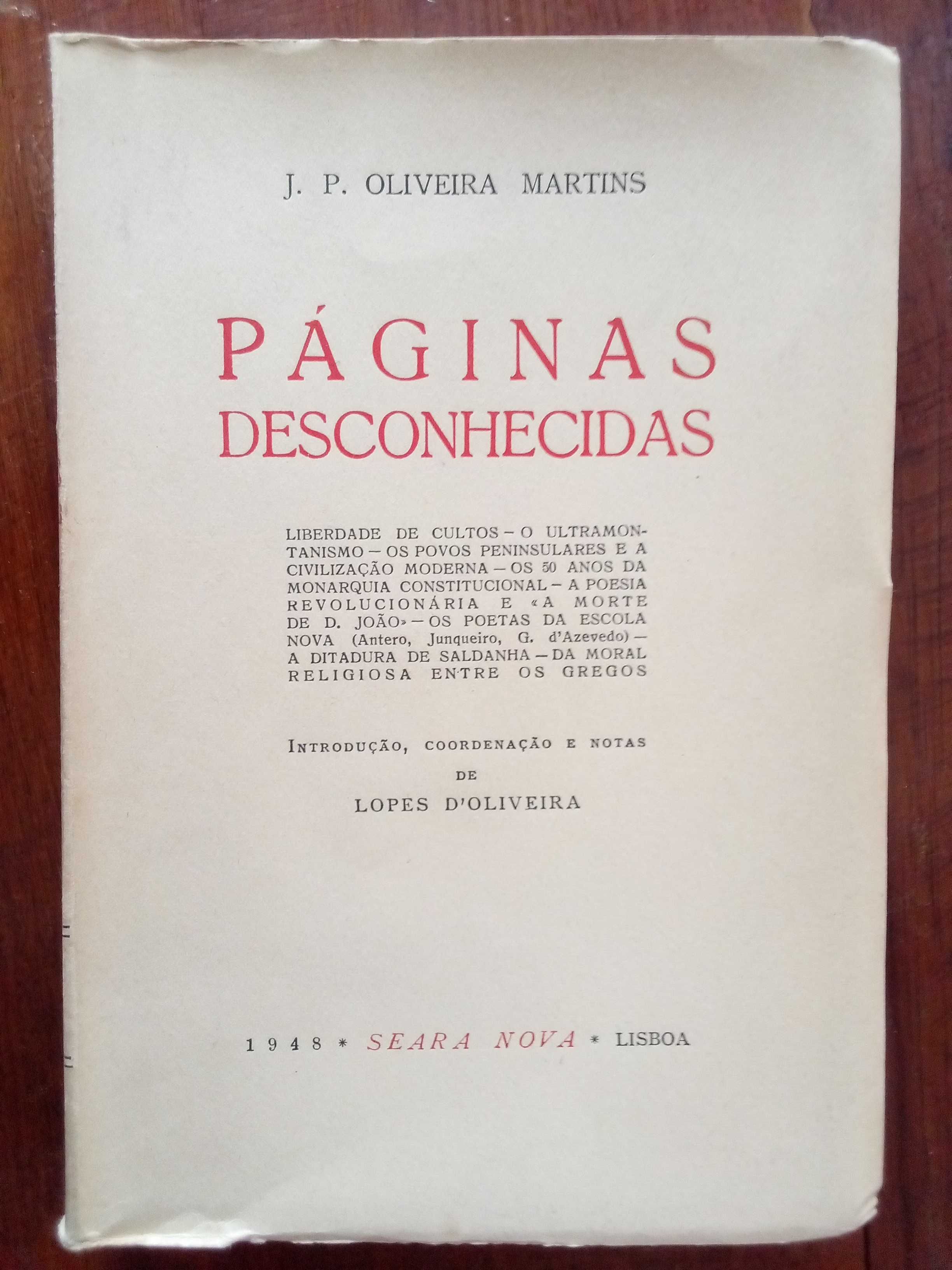 J. P. Oliveira Martins - Páginas desconhecidas