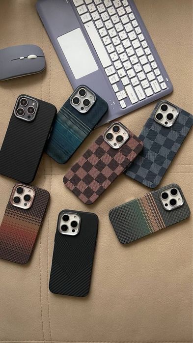 Карбоновий чохол iPhone 15 / 16 Pro Max чехол айфон про макс карбон