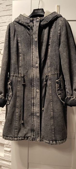 Katana ocieplana dzinsowa