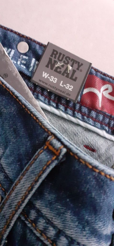 Spodnie jeansowe rusty neal premium męskie nowe
