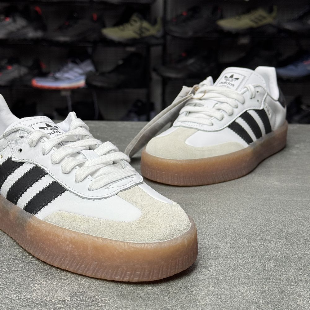 Білі на платформі шкіряні кросівки Adidas Samba JI1349 ОРИГІНАЛ 100%