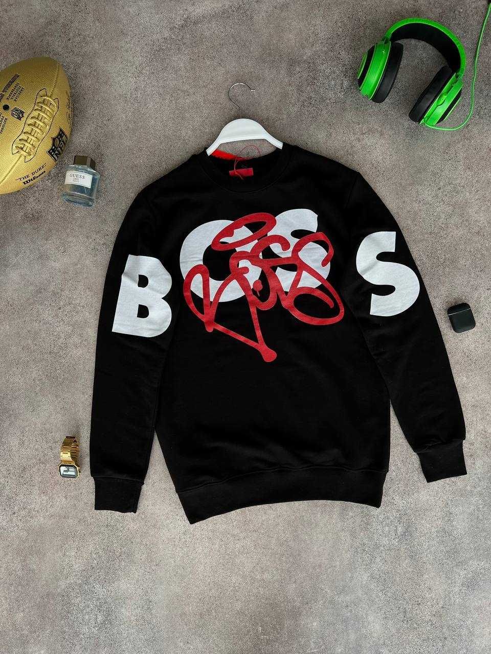 Світшот Boss Luxe Graffiti з біркою та qr-code i57/7684