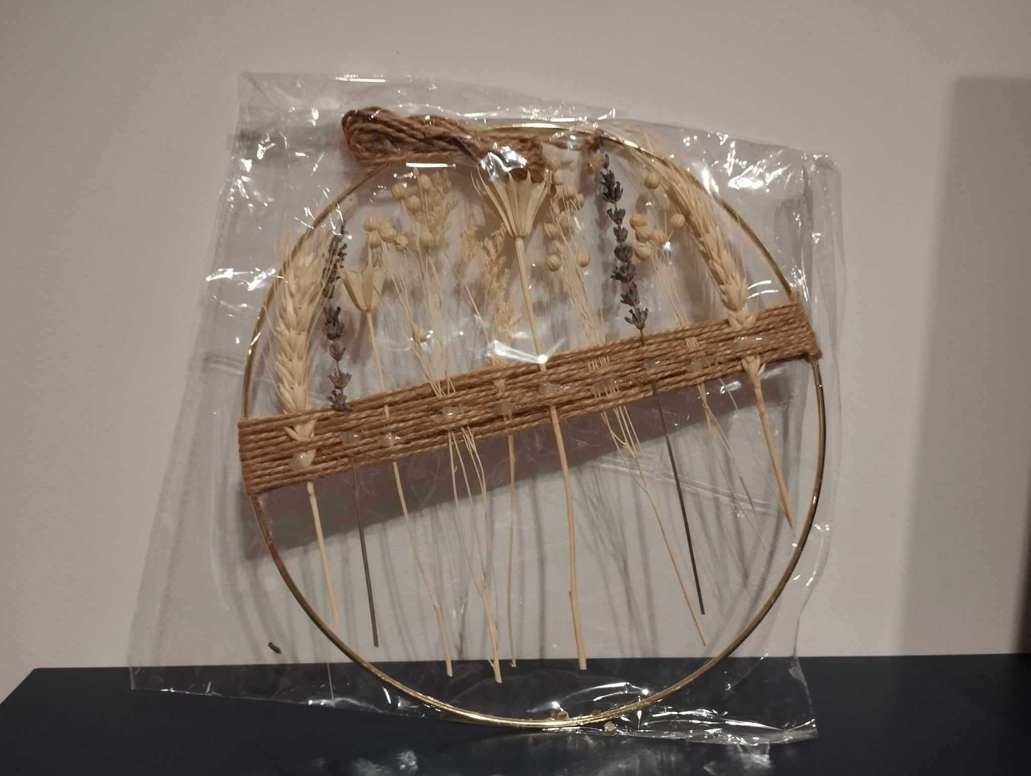 Dekoracja boho na ścianę wianek 25x25 2szt
