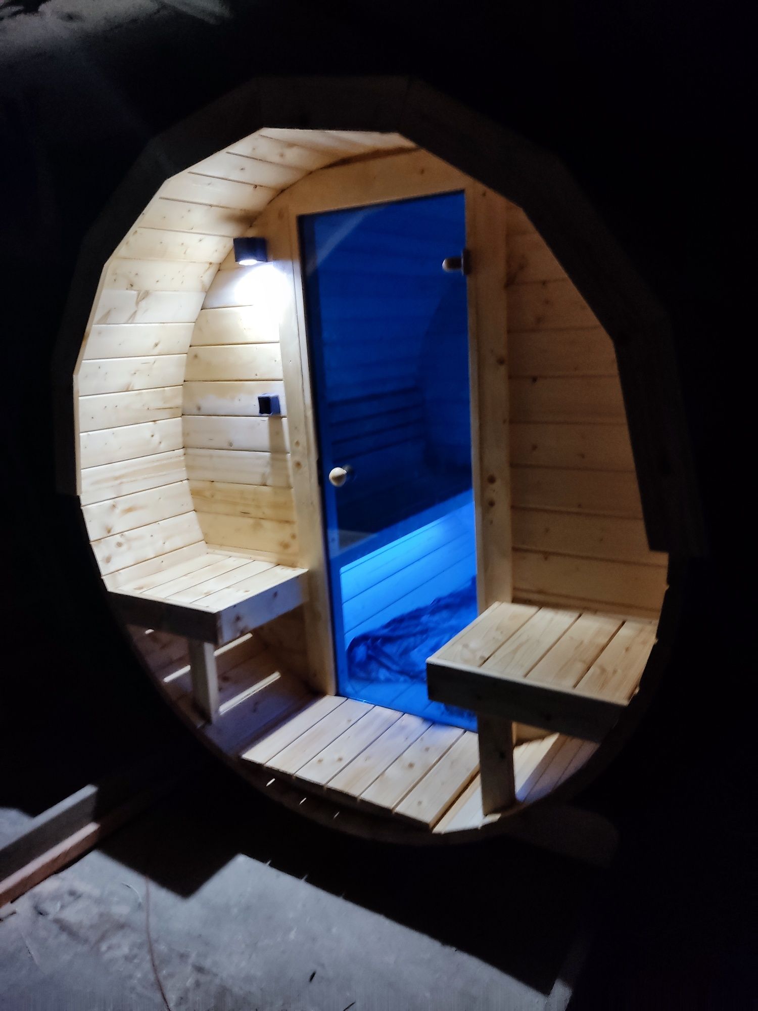 Sauna ogrodowa beczka