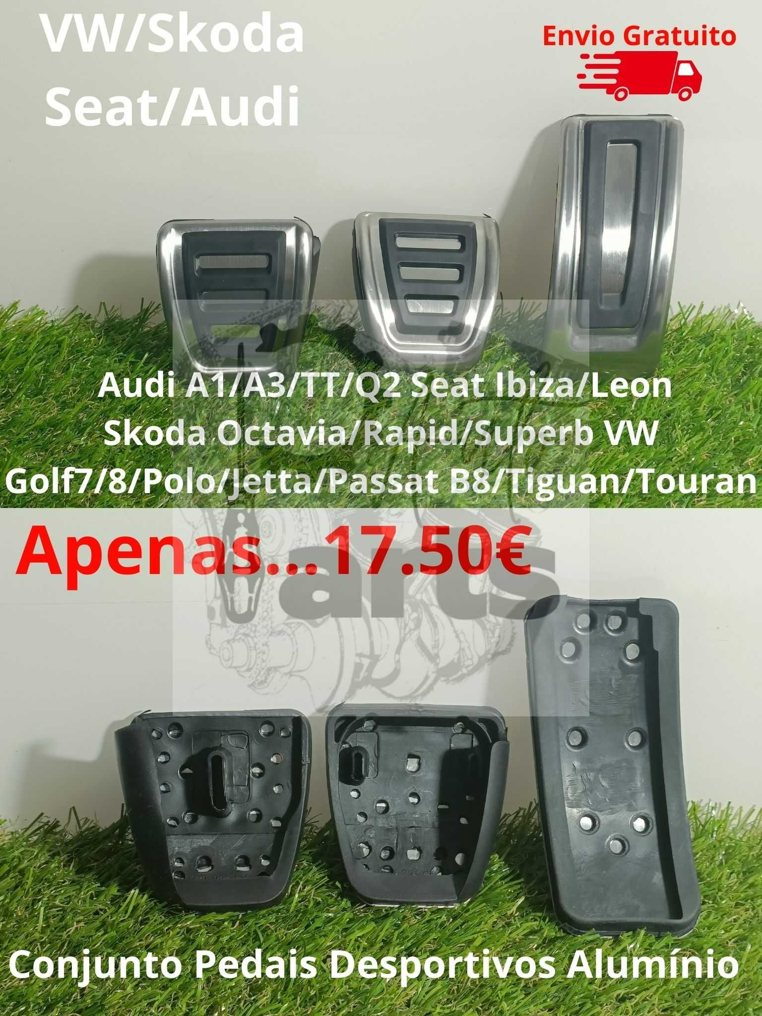 Conjunto Pedais desportivos em alumínio  VW SKODA SEAT E AUDI