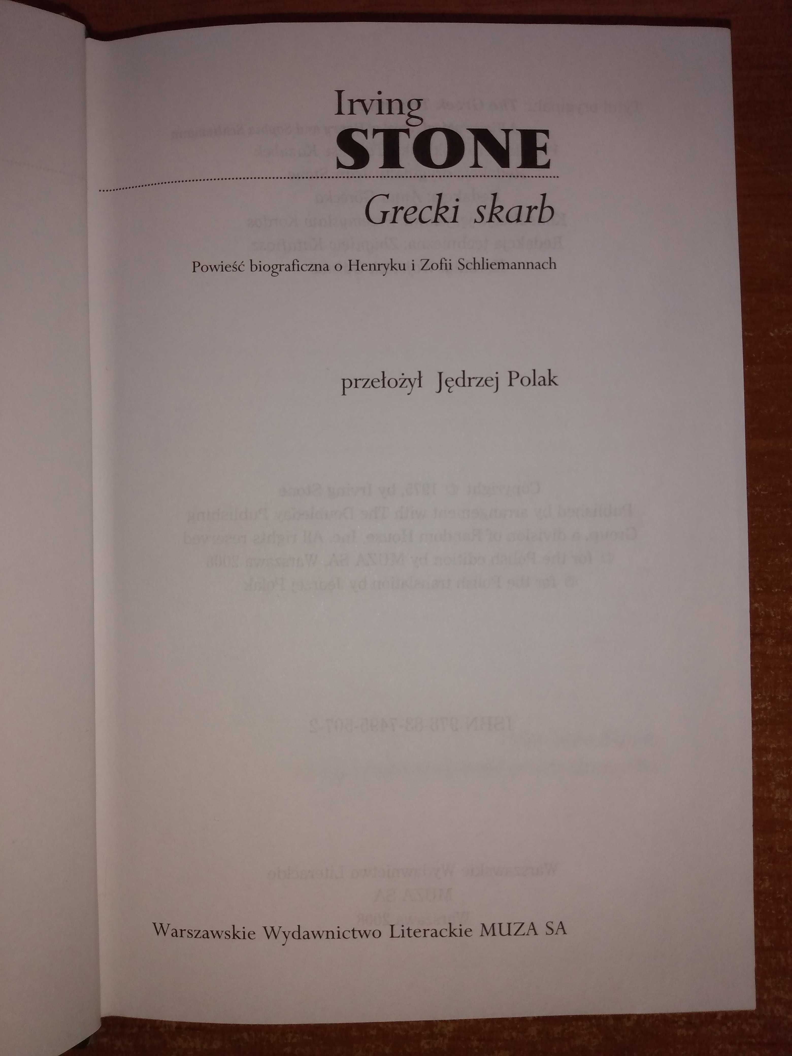 Grecki skarb,  Irving Stone