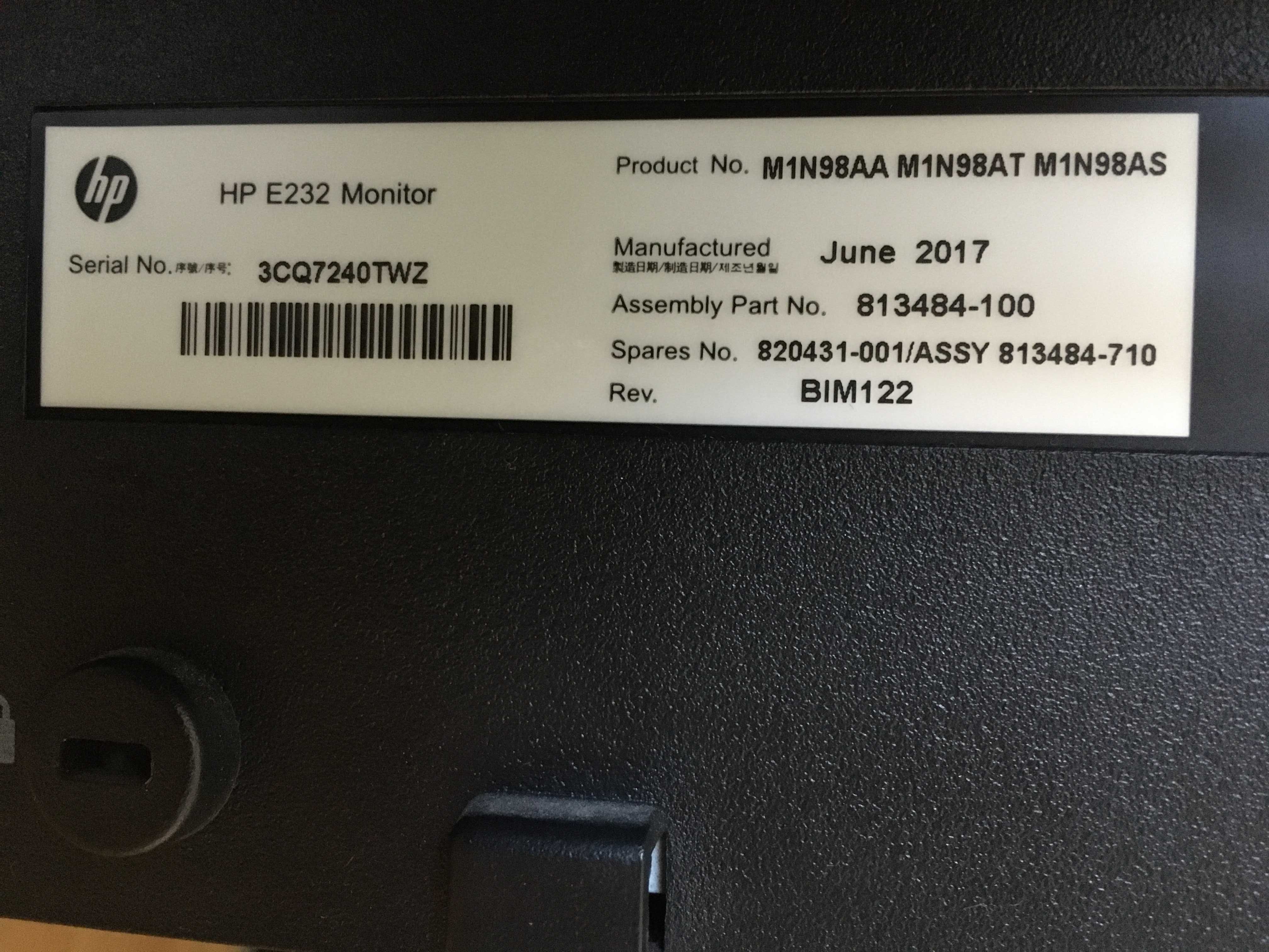 Monitor HP E232 - 23'', pivot