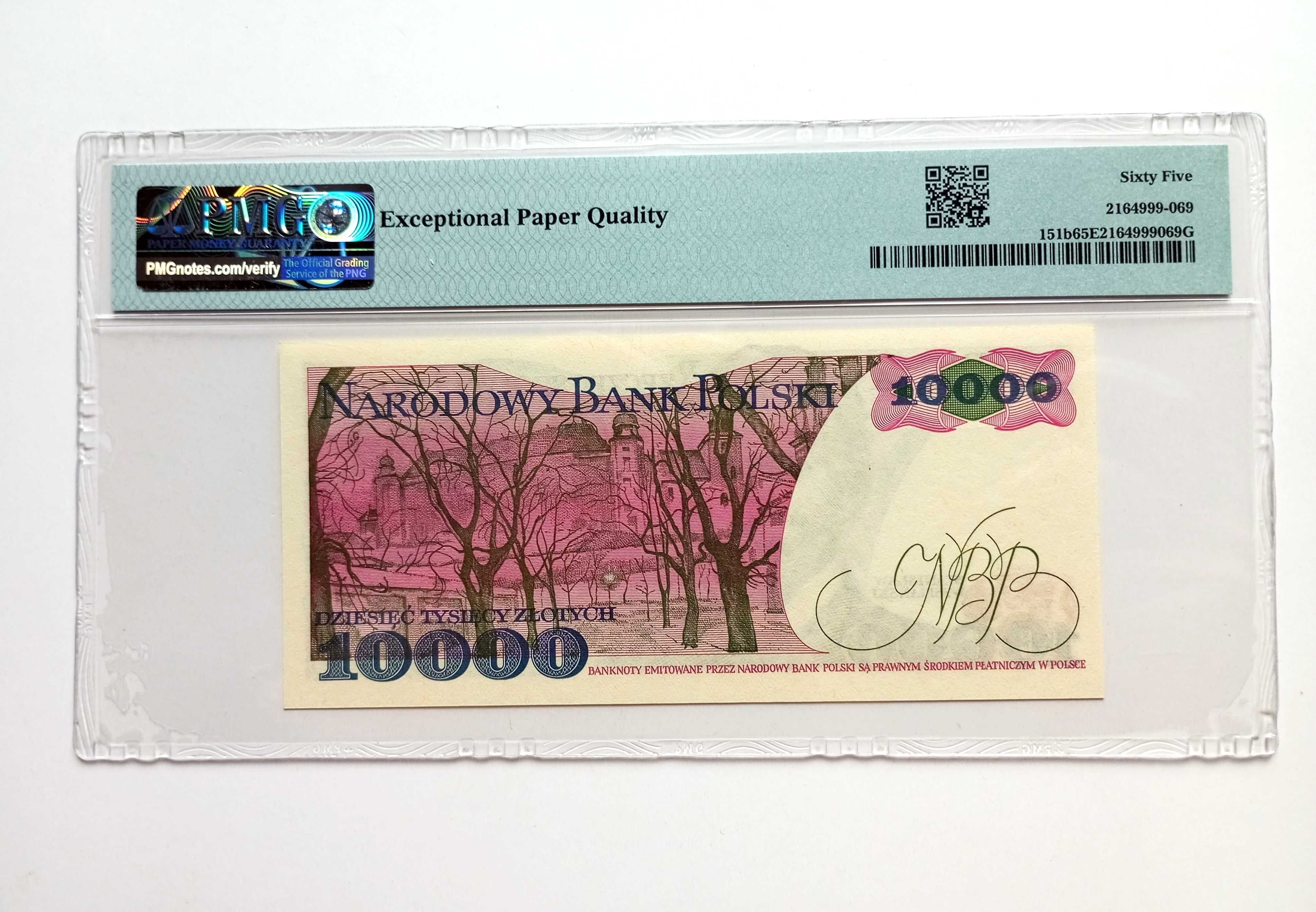 10000 zł 1988 - AG -   PMG  65