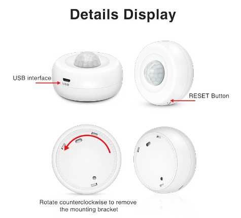 Sensor movimento(PIR) WIFI com TUYA app