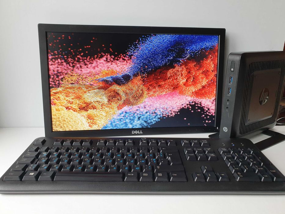 неттоп HP T520  4GB  SSD 16 Gb + комплект монітор DELL 19"