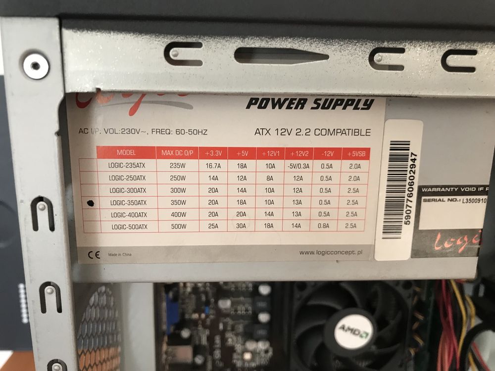 Компьютер на Asus am3+ Geforce 210 1gb AMD Athlon II x2 250